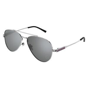 Gucci Silver Aviator Sunglasses